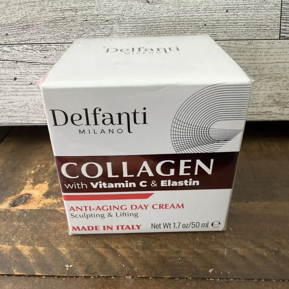 Delfanti Milano Anti-Aging Day Cream Collagen + Vitamin C & Elastin 1.7 oz New